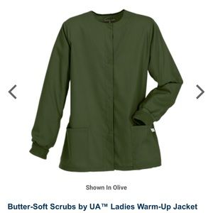 UA- Olive green, Warm up scrub jacket.